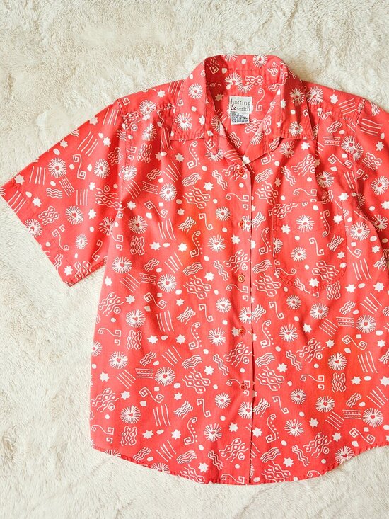 Hasting & Smith Tops - Hasting & Smith VTG 80's Women's Summer Shirt Top Blouse Southwestern print S